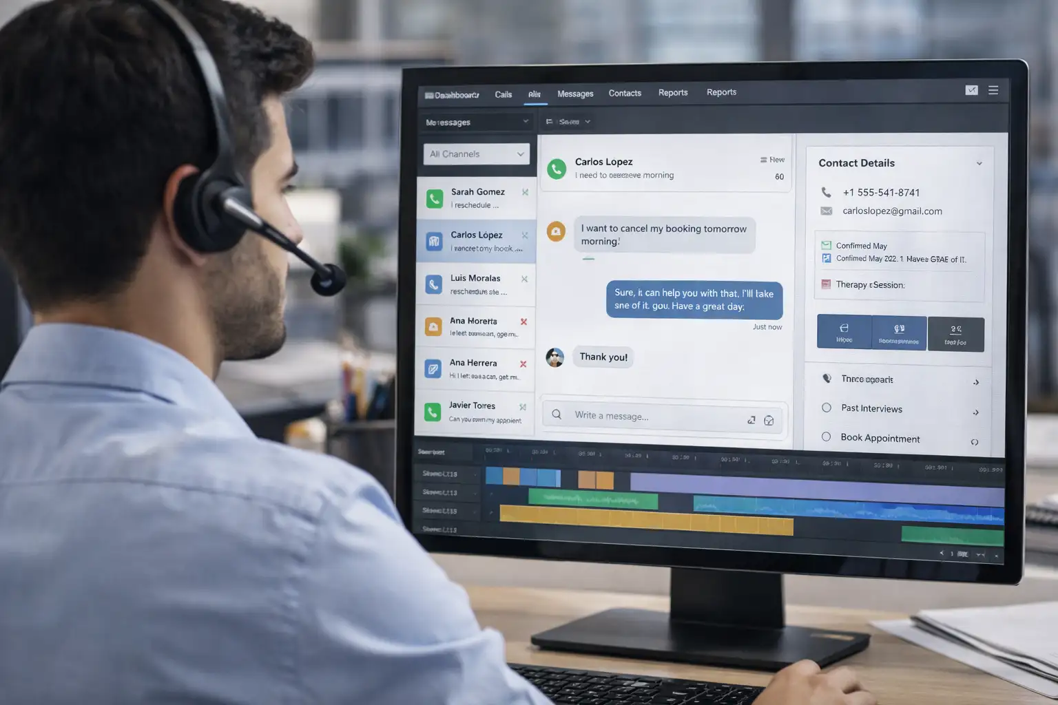 Gestión de comunicación y mensajería